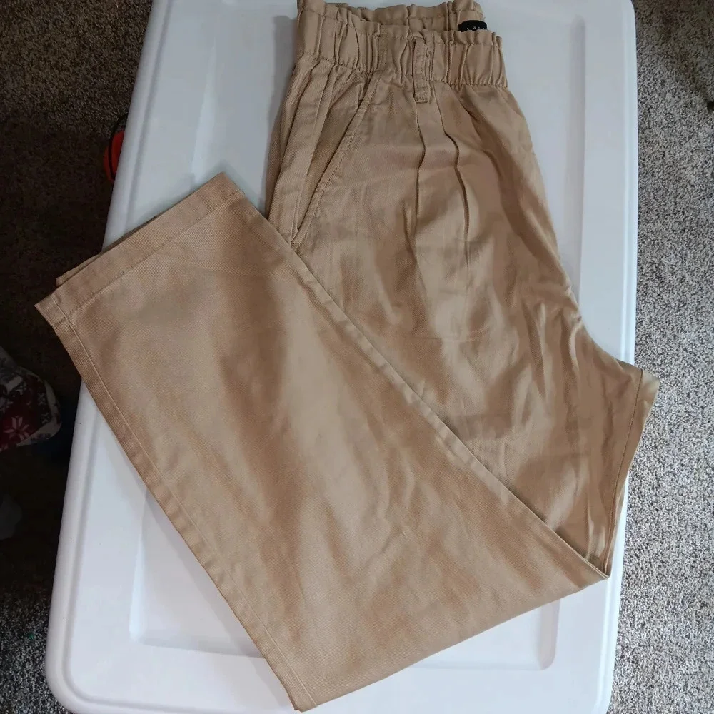 Sanctuary Women's super high-rise pants, straight leg, sz L, lyocell, pull-on. - Picture 7 of 16